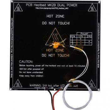 MK2B Heatbed for 3D Printer 214 * 214 * 2mm with LED
