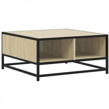 Table latérale Sonoma en chêne massif et métal 60,5 cm × 60,5 cm × 30 cm