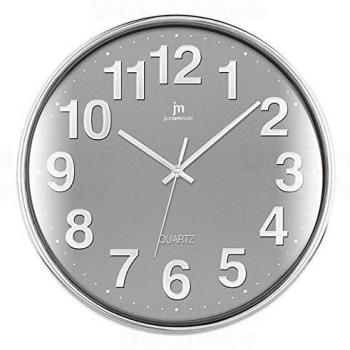 Orologio da parete Lowell 00816G JUSTAMINUTE Grigio e Cromo