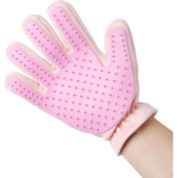 Brosse Silicone Rose/Bleu – Gants de Peignage Anti-Statique pour Poils