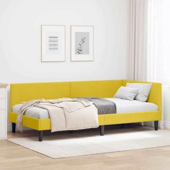 Cornice angolare per letti matrimoniali, finitura gialla, 90 x 190 cm