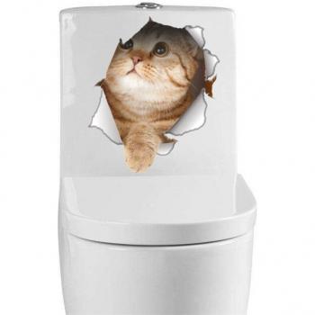 3D Cartoon Animal Toilet Decals