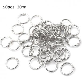 50Pcs Loose Leaf Binder Rings