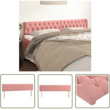 Testiera Doppia Velluto Rosa – 100×7×78/88 cm per letto