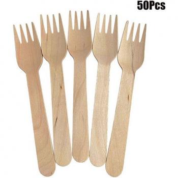50 Pcs Houten Bestek Lepels – Eco Party Set