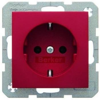 Berker 47438912 SCHUKO-Steckdose S.1 Glas rot