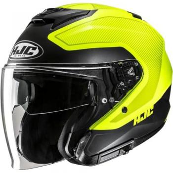 HJC i31 Tevis Casque Jet Noir Jaune Taille : 2XL