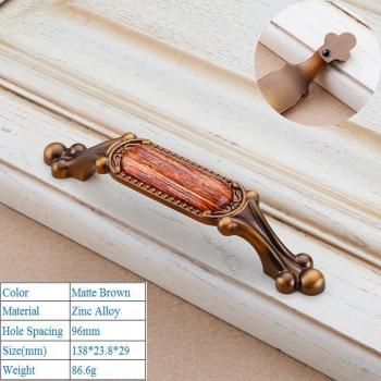 Zinc Alloy Crystal Door Handle for Bedroom and Bathroom