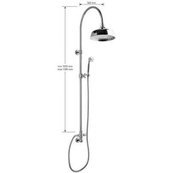 Doccia Classica con Soffione Ø 200 e Accessori in Ottone