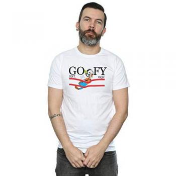 Disney Mens Goofy By Nature T-Shirt M white