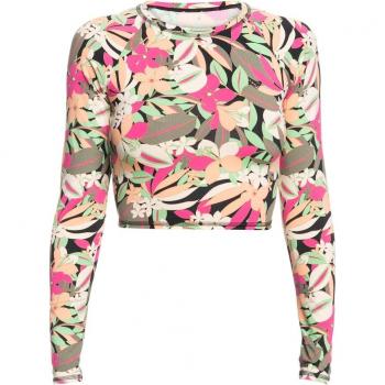 Maglia Roxy lunga manica rosa arancio verde