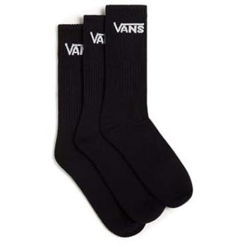 Vans Classic Jet‑Black Sock Trio – 3 Pairs (38.5/40.5)