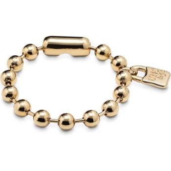 Pulsera UNO de 50 Navy bañada en oro de 18k
