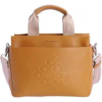 Bolso de mano y bandolera Don Algodón color cuero Emma
