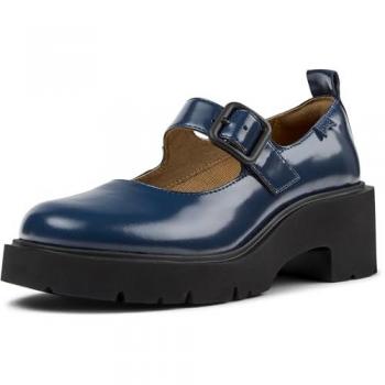Mocasines de piel azul con hebilla Milah