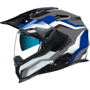 Nexx Motocross-Helm X.Wed 2 Columbus – Grau-Blau – 2XL (Männer)