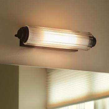 Applique Nimal Double 2 luci, IP44, in plastica e metallo, nero