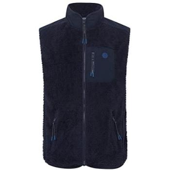 Kurzweste FQ1924 „Kurzweste FQFelo“ Herren XXL Blau 100 % Polyester – Casual Regular Fit, mit Western-Stil