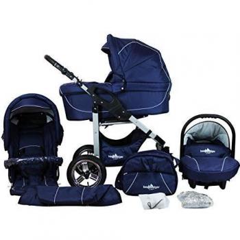 Bergsteiger Kombikinderwagen Capri mit Wickeltasche und Fußsack