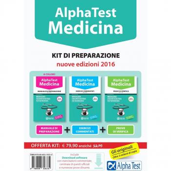 Alpha test. Medicina, odontoiatria, veterinaria. Kit di preparazione. Con software di simulazione
