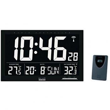 Balance 866498 Wanduhr Quadrat Schwarz