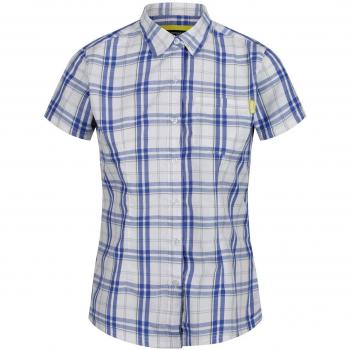 Regatta Damen Hemd Mindano IV Kurzarm Hemd, schnell trocknend, blau (Blueberry Pie), 38 EU