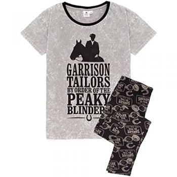 Peaky Blinders Long‑Leg Short Sleeve Sleepwear in Grey