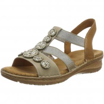 ARA Damen Hawaii T-Spangen Sandalen, Beige (Taupe), 37 EU