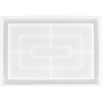 Mold de Silicona Rectangular para Posavasos