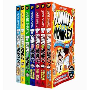 Bunny Vs Monkey 7 Book Set Jamie Smart Including League Of Doom And Machine Mayhem