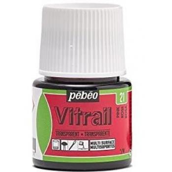 Pebeo Künstler-Vitrail-Farbe Pink, 45 ml