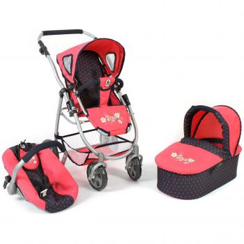 Emotion All In Poussette 3-en-1 – Corail à Pois (Bayer Chic 2000)