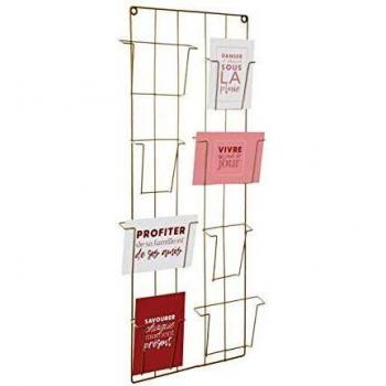 Porte‑Photos mural 8 places, couleur or – Atmosphera