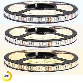 Kit ruban LED 5050-60 5m IP65 blanc variable avec contrôleur