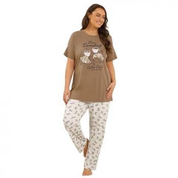 Pyjamas Yours Curve Café Club à Jambes Amples