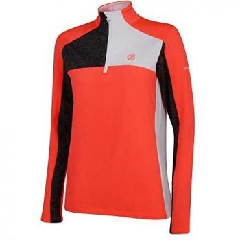 Dare 2b Default Core Media Cremallera Forro Polar Ligero, Mujer, Fiery Coral/Gris Carbón, Talla 44