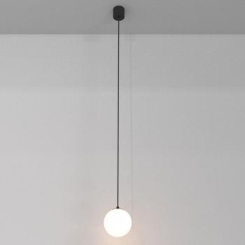 Lampadario Sospeso Luna in Alluminio Nero con Luce Integrata 5W