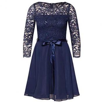 Abito Cocktail Swing Blu Scuro Classico 77761210