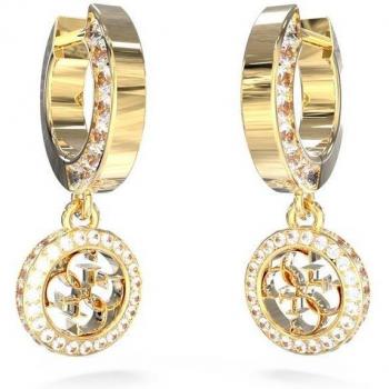 Orecchini Guess Placcati Oro 4G Crush con Zirconi