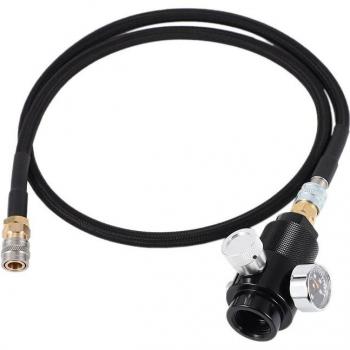 HPA Co2 Tank Regulator with 100cm SLP FLEX Remote Hose Line 0-200 Psi
