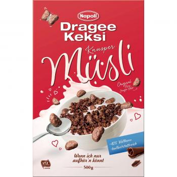 Knuspermüsli mit Keks-Geschmack und Dragees, 500 g