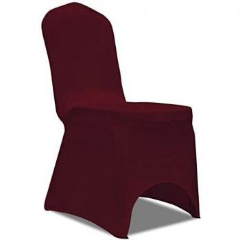 VidaXL 100 pcs Elastic Chair Covers Bordeaux