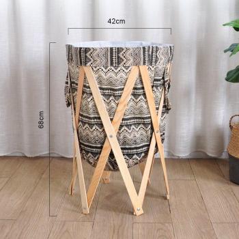 Panier de rangement en tissu coton pour linge sale ZH350