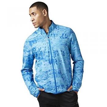 Reebok Men's RE Woven Jacket – Blue Wave (Small)