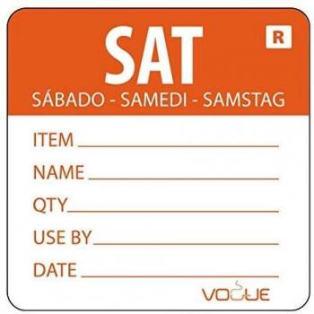 Removable Saturday Label
