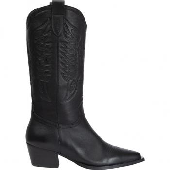 Estilo Cowboy Botas Viento Beth Negra
