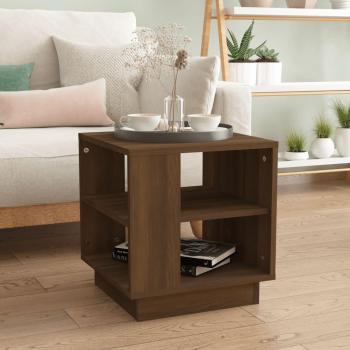 Mesa de Estar 40x40x43cm em Madeira Carvalho Castanho