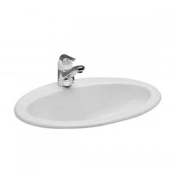 Laufen Indova lavabo encastré haut, plage de 61x48 cm, finition blanche – 1 orifice
