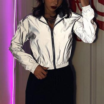 Blouson Urbain Éclatant Femme – Vent Résistant, Capuche Intégrée