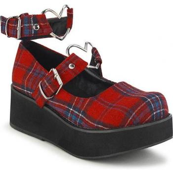 DemoniaCult Damen Plateau Riemen Schuhe
